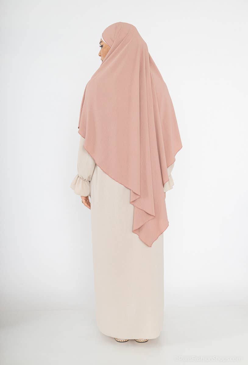 Elegant khimar with intricate detailing - versatile long hijabs